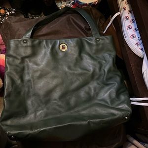 Vintage Deep Green Kate Spade Leather Handbag